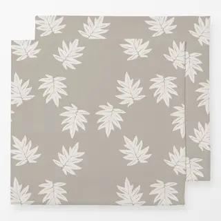 Servietten Herbstblätter in Greige