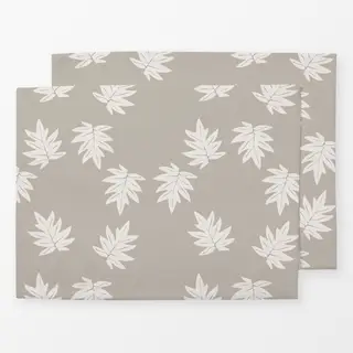 Tischset Herbstblätter in Greige