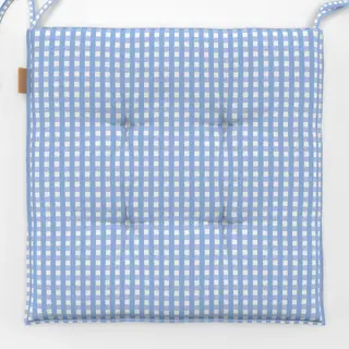 Sitzkissen Bistro Stripes Vichy blue