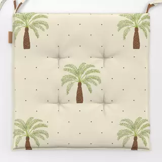 Sitzkissen Palm Pattern ecru