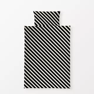 Bettwäsche Stripes diagonal small black