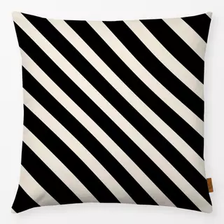 Kissen Stripes diagonal small black