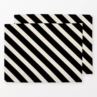 Tischset Stripes diagonal small black