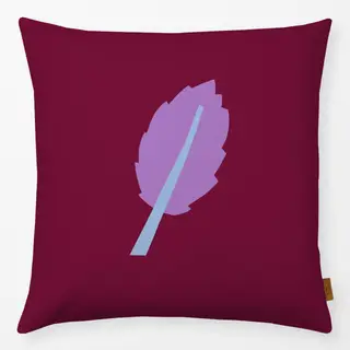 Kissen Frühling Blatt burgundy lila