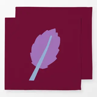 Servietten Frühling Blatt burgundy lila