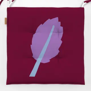 Sitzkissen Frühling Blatt burgundy lila