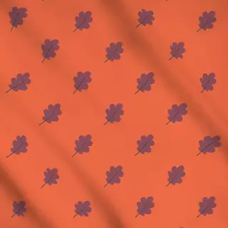 Meterware Herbst Eichenblatt - orange