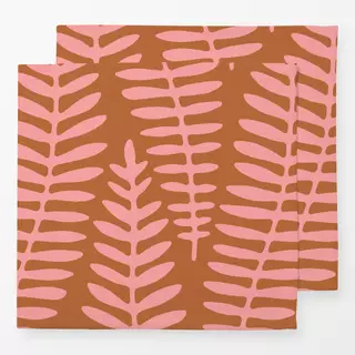 Servietten Palmenblatt Braun Peach
