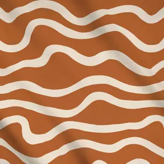 Meterware Wellen orange