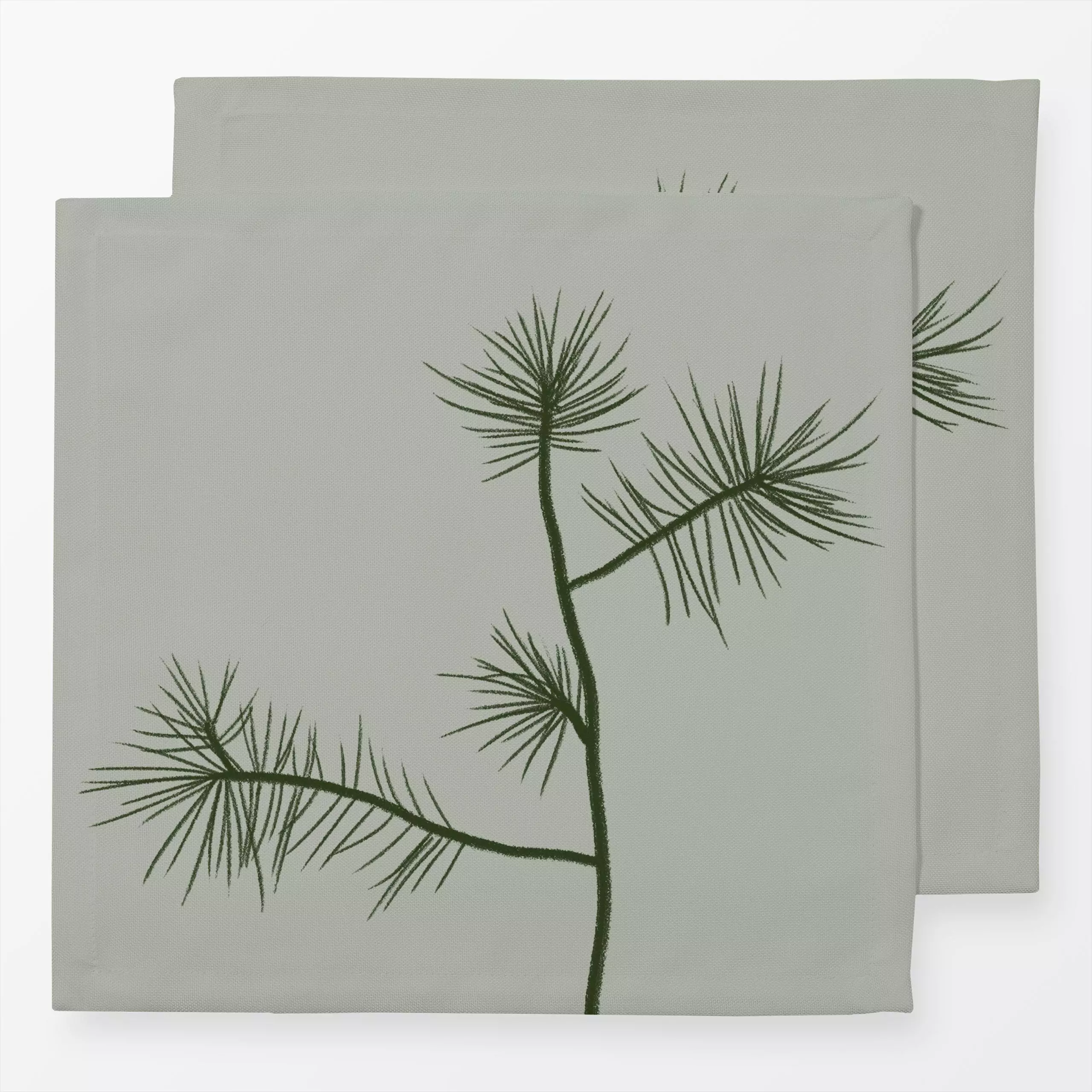 Servietten Feine Pinien 3 - Weihnachten, Winter - von „textilwerk x hejmelig"; Weihnachten, Winter, Pinien