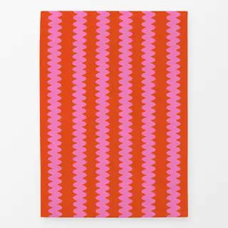 Geschirrtücher Wellen Pink Auf Orange