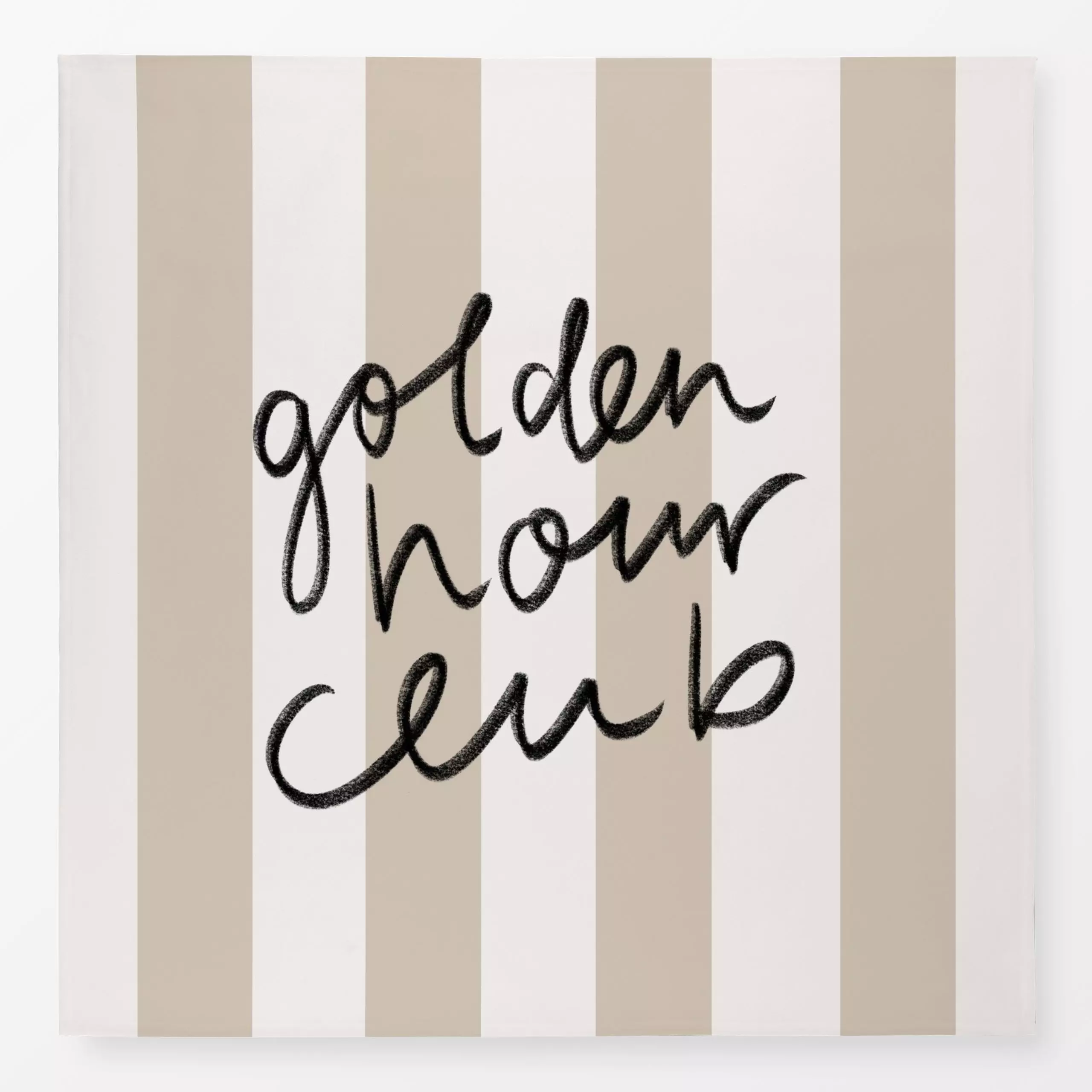 Tischdecke Golden Hour Club beige, Spruch, Sommer, von Kruth Design