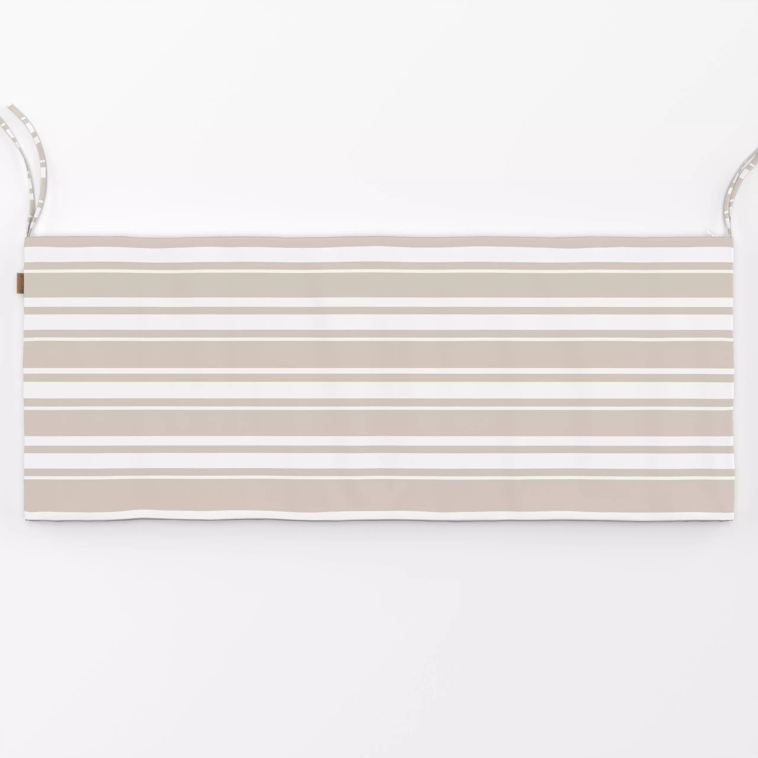 Bankauflage Warmes Beige-Streifen - Sommer, Symbole & Muster - von „Sara Maria"; Streifen, Sommerblumen, modern, boho, scand...