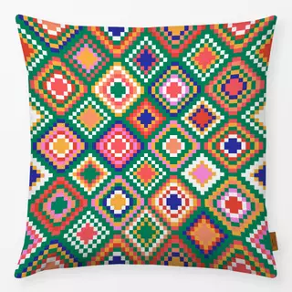 Kissen Cool Boho Mosaic green