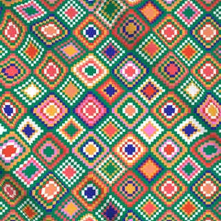 Meterware Cool Boho Mosaic green