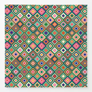 Tischdecke Cool Boho Mosaic green