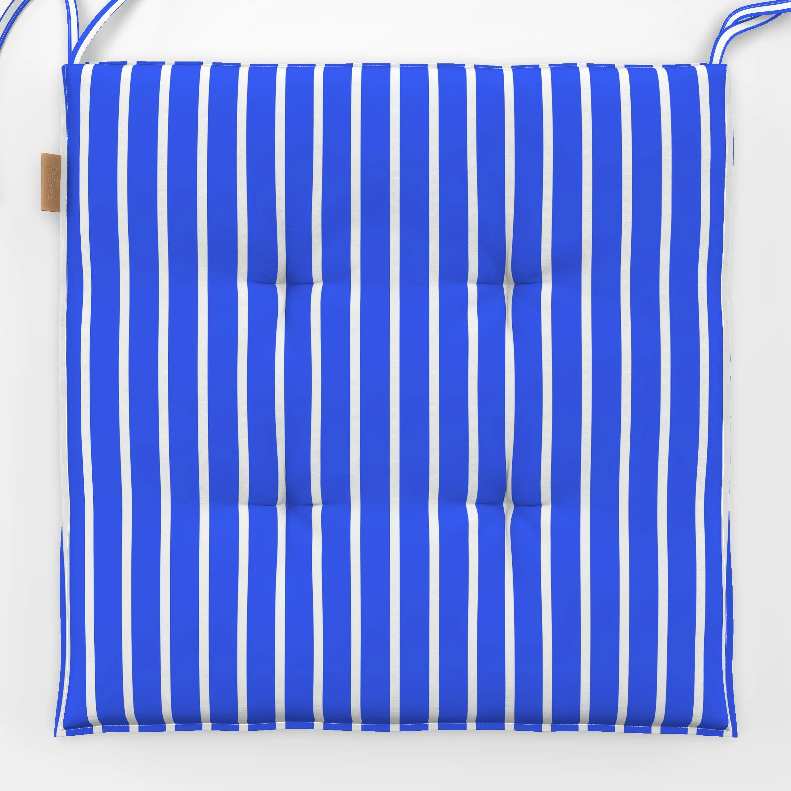 Sitzkissen Summer Stripes blue - Sommer, Symbole & Muster - von „Julia Schumacher"; Sommer, blau, maritim, minimalistisch, s...