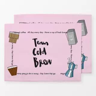 Tischset Team Cold Brew Rosa