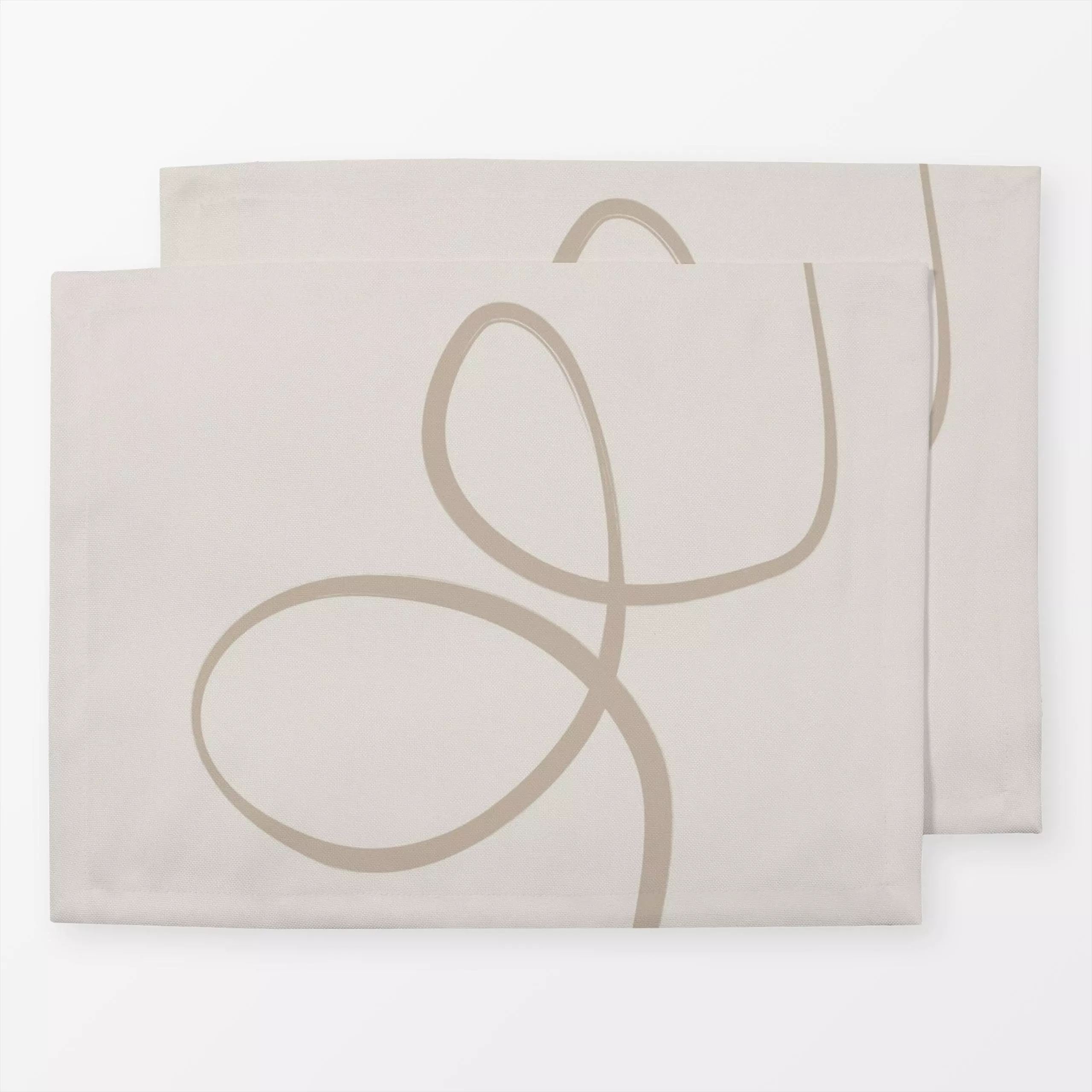 Tischset Ink Strokes 3 Beige Tones - Herbst, Symbole & Muster - von „Nouveau Prints"; Tusche, Pinselstrich, Tinte, warm, bru...