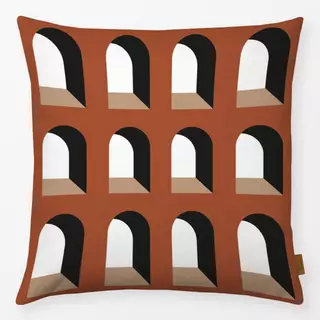 Kissen Arch Pattern Red Ochre