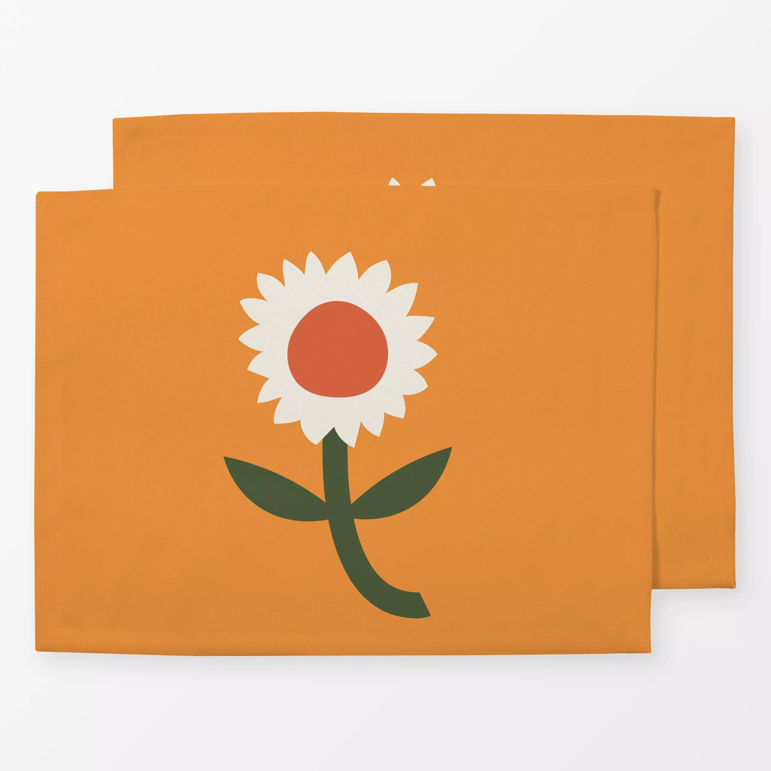Tischset Sunflower Orange Red - Blumen & Florales, Herbst - von „Jana Driver"; Blumen, Sonne, sonnenblumen, Herbst, Herbstde...