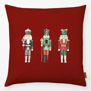 Kissen Drei Nussknacker rot