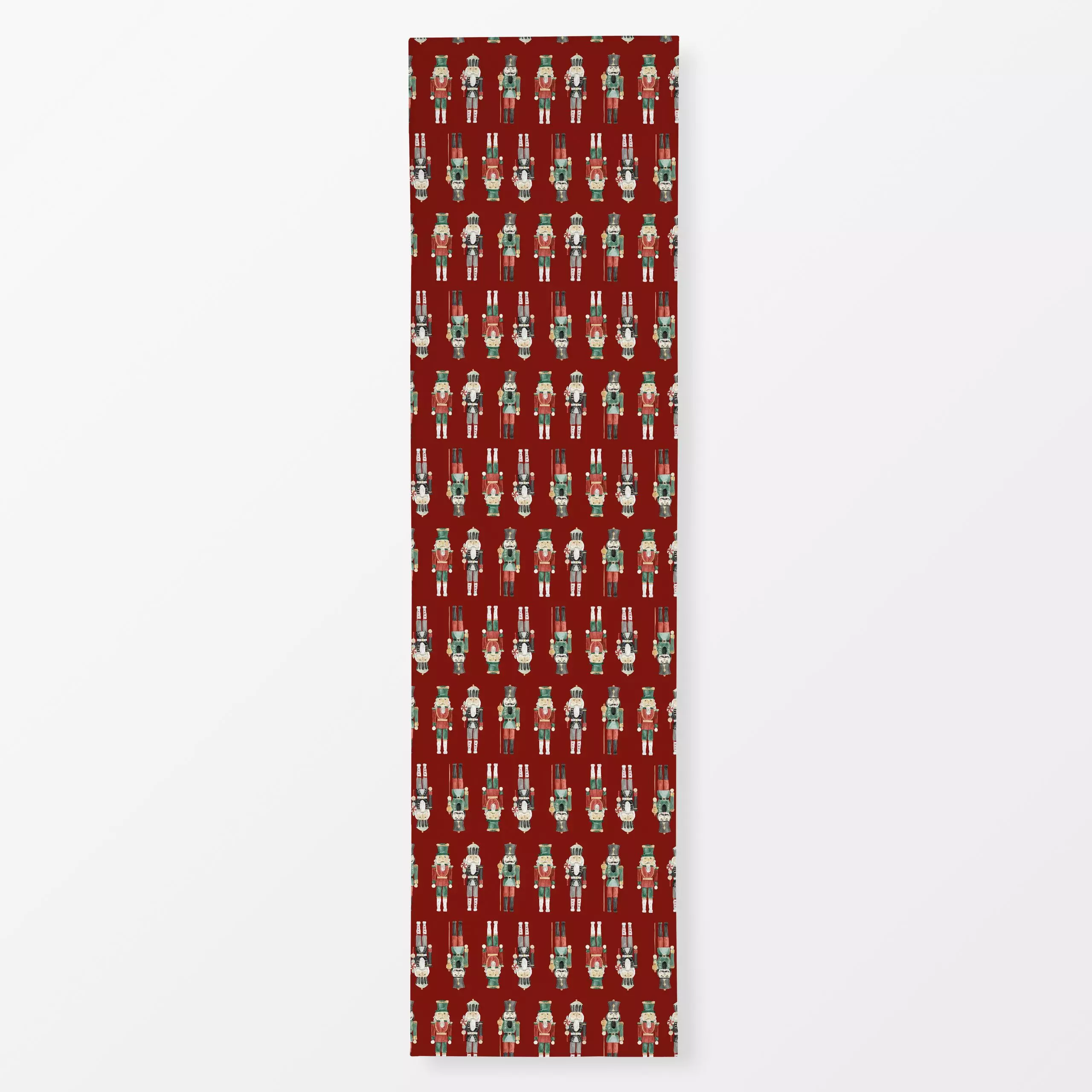 Tischläufer Drei Nussknacker rot - Weihnachten, Winter - von „Katrin Graff"; Aquarell, vintage, landhaus, Weihnachtsdeko, kl...