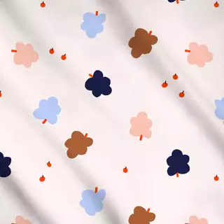 Meterware Beeren & Blätter Bunt