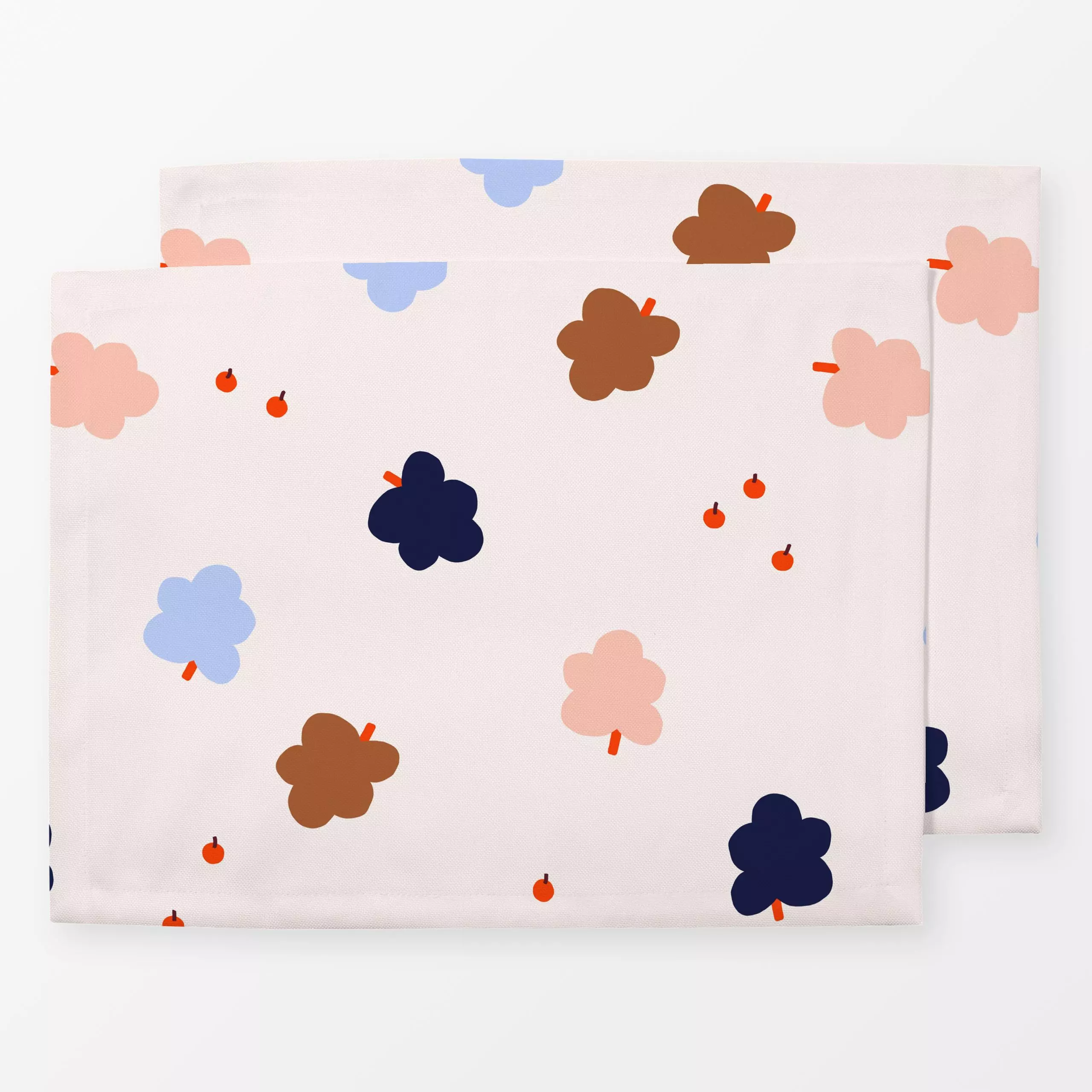 Tischset Beeren & Blätter Bunt - Herbst, Pflanzen & Botanik - von „Maren Gross “; Natur, Bäume, Wald, Apfel, herbstlich, Her...