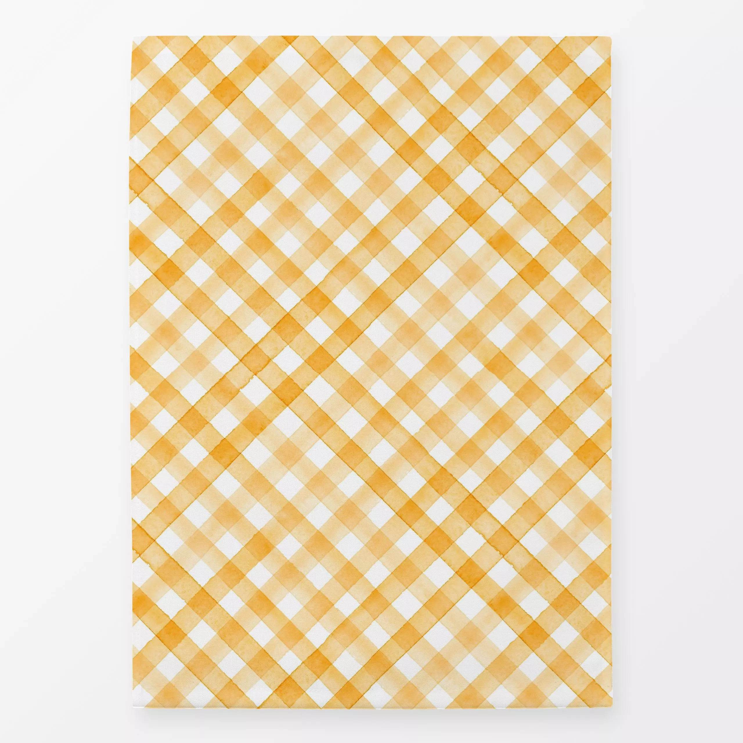 Geschirrtücher Cottage Summer Karo Gingham - Frühling, Sommer, Symbole & Muster - von „Monika Strigel"; Orange, Karo, landha...