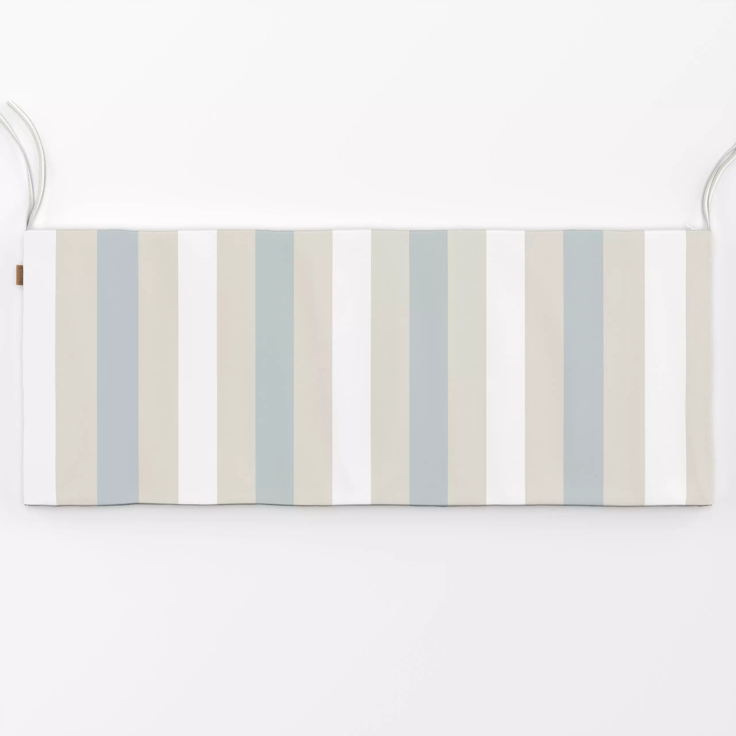 Bankauflage Blue-Beige Stripes - Symbole & Muster - von „Sara Maria"; Streifen, Sommer, landhaus, Sommerlich, outdoorkissen,...