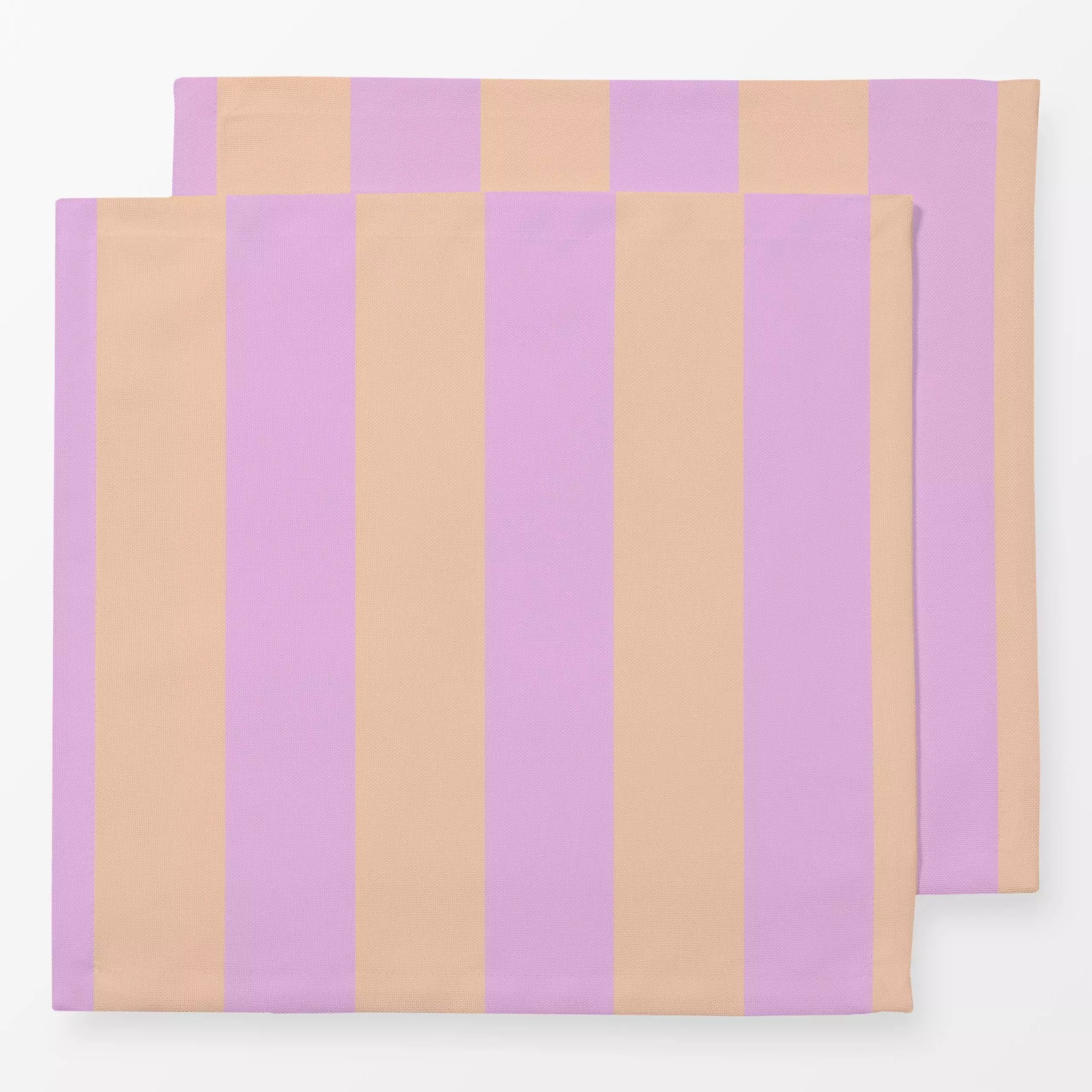 Servietten Apricotpink Streifen Big - Symbole & Muster - von „Studio ROSAGRAU"; Garten, Sommerlich, apricot, outdoorkissen, ...