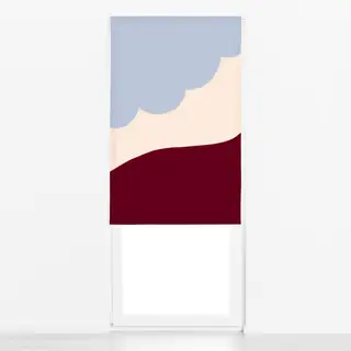 Raffrollo Abstrakt Hellblau & Bordeaux