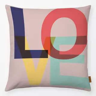 Kissen LOVE Typografie in Trendfarbe