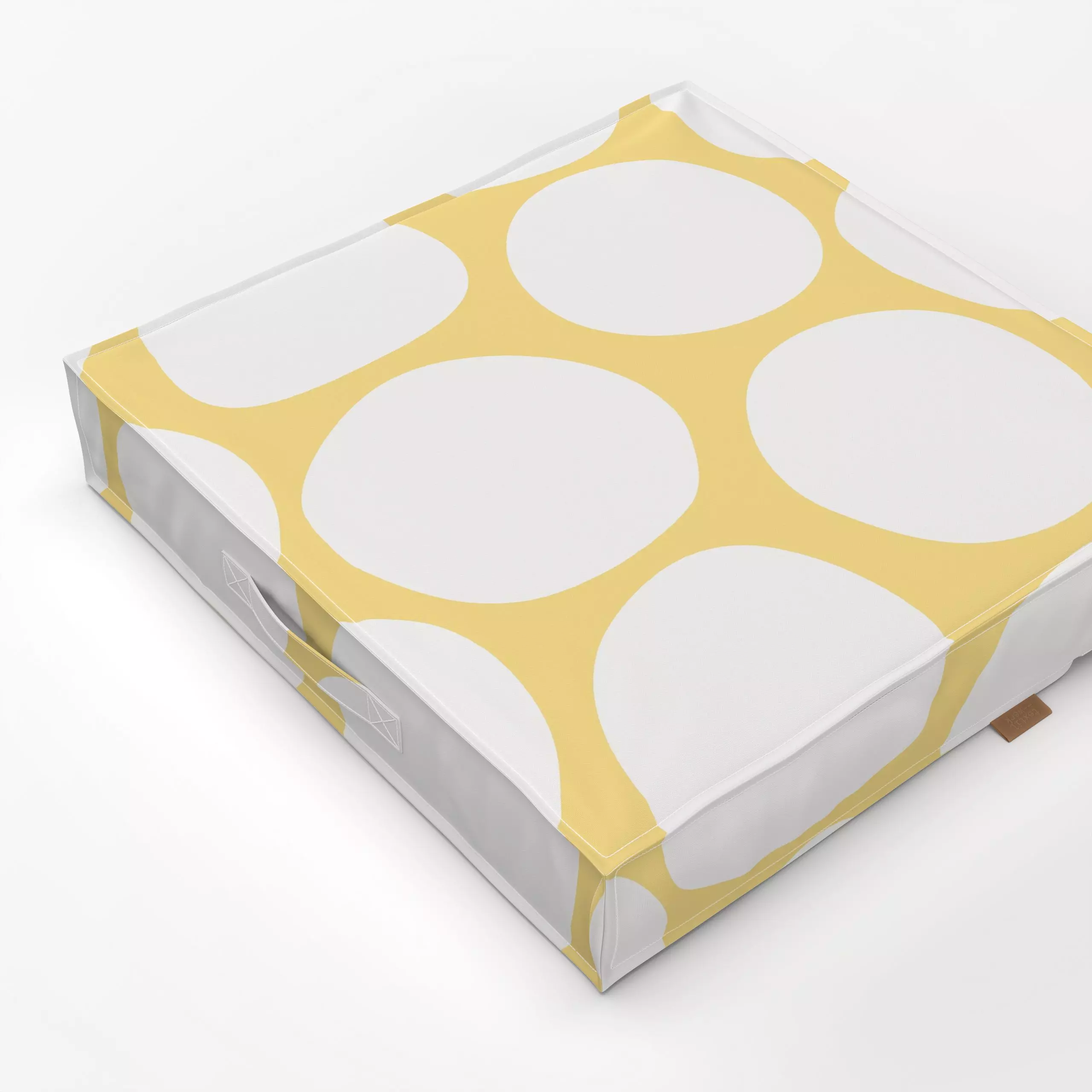 Bodenkissen Große Punkte gelb - Symbole & Muster - von „Studio Kesse“; Kinder, Punkte, Dots, Kinderzimmer, bunt, gepunktet, ...