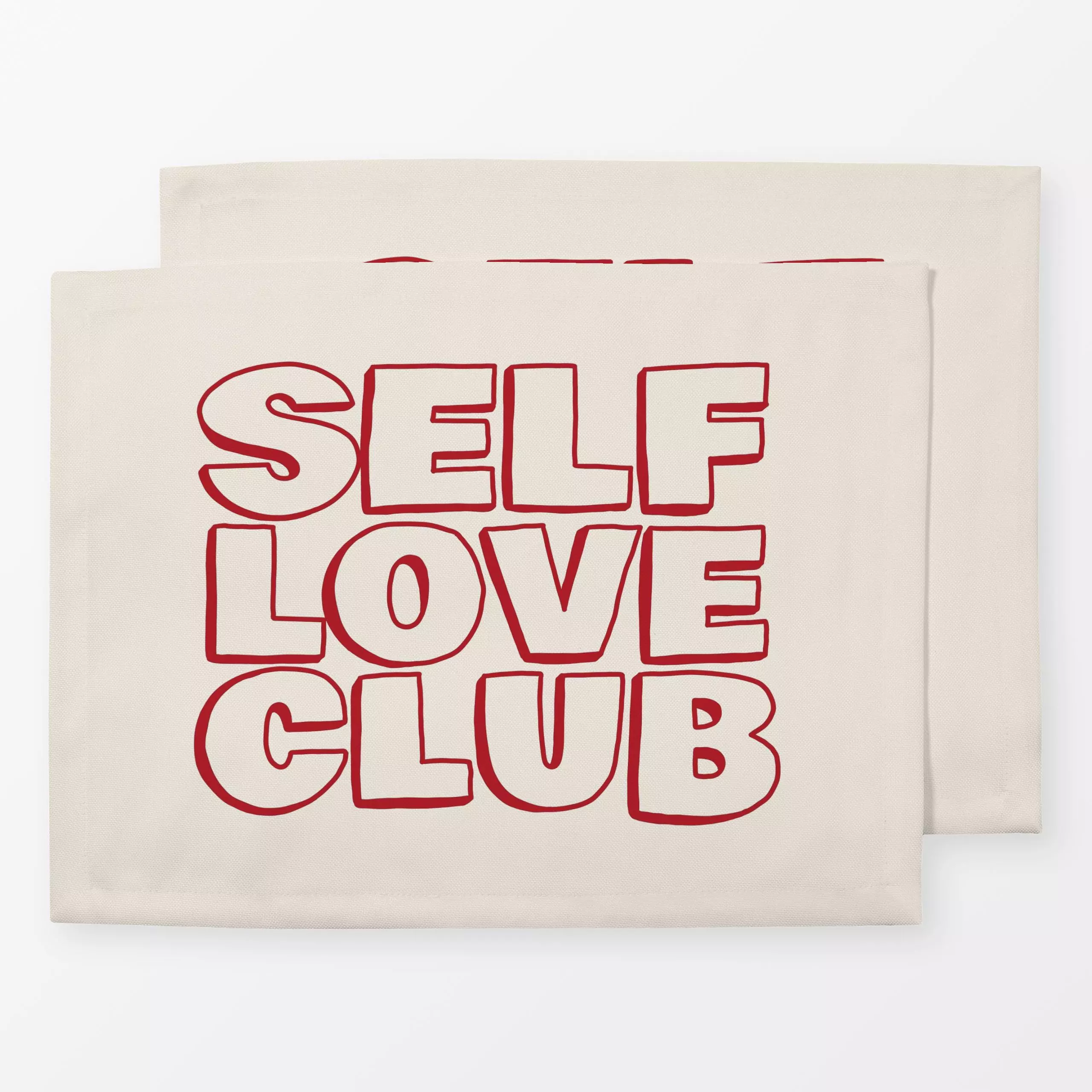 Tischset Self Love Club Beige, Frühling, von textilwerk