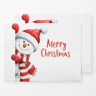 Tischset Schneemann Merry Christmas I