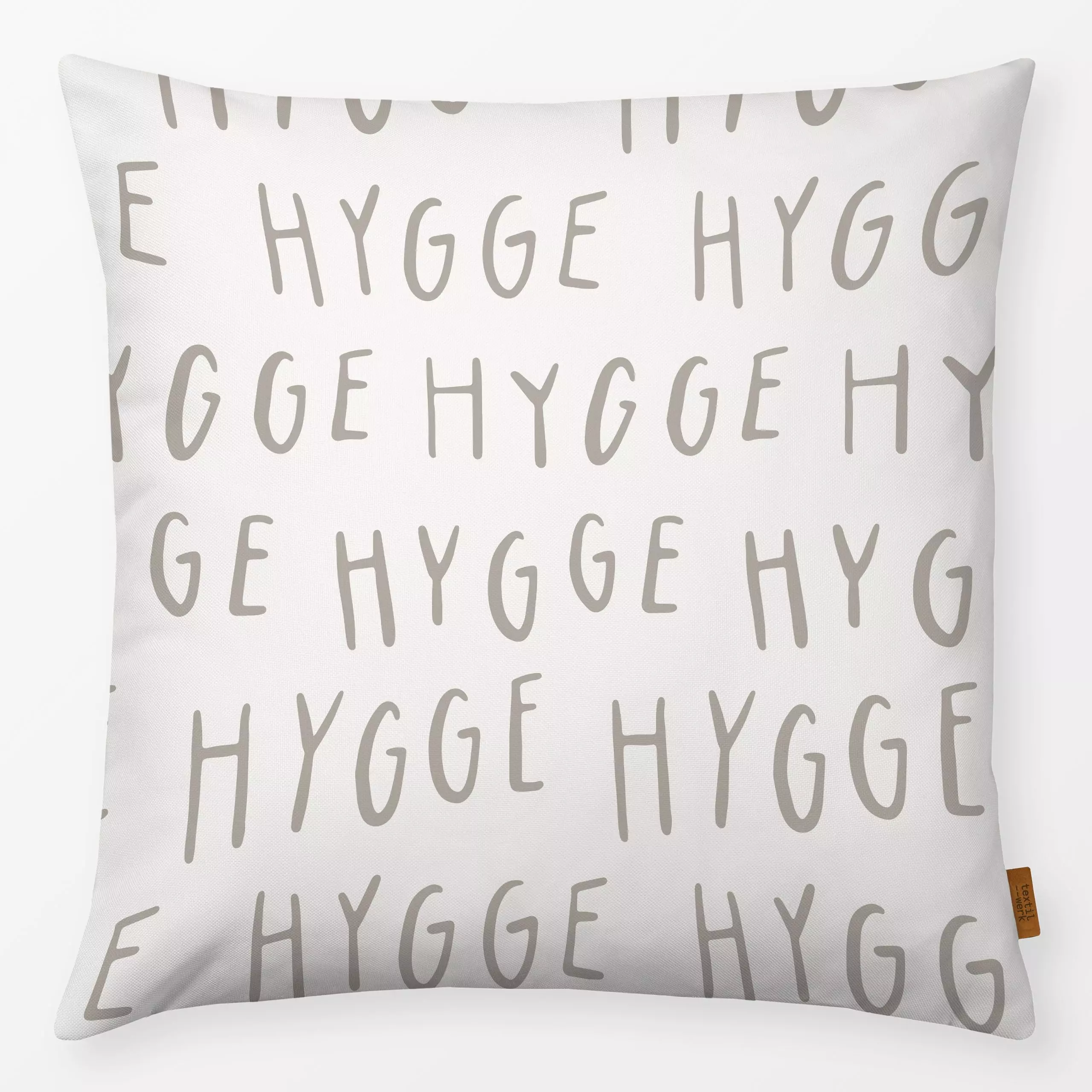 Kissen HYGGE PATTERN - Sprüche & Schriftzüge, Winter - von „Kruth Design"; skandinavisch, Kissen, Hygge, Weihnachten, Scandi...