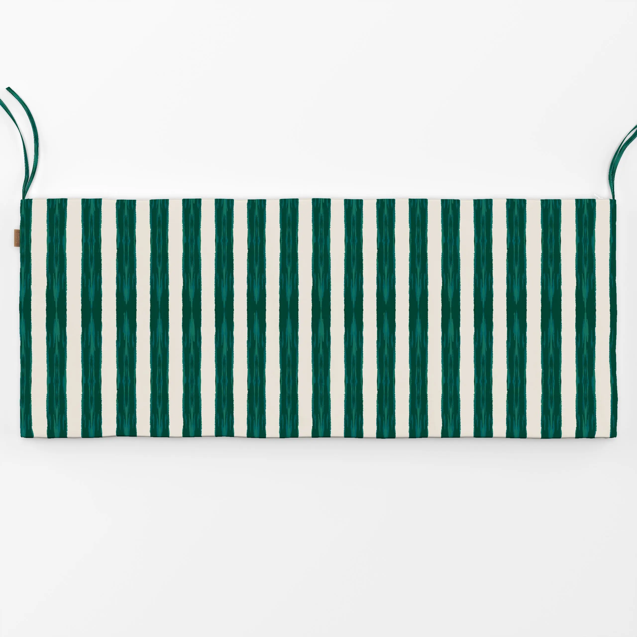 Bankauflage Brushstroke Stripes emerald - Sommer, Symbole & Muster - von „Karen Menzenbach"; boho, Muster, Streifen, tropica...