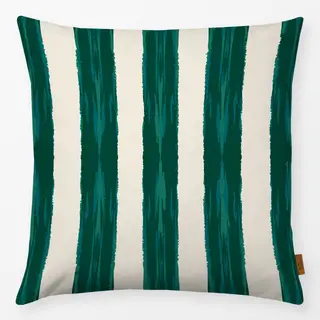 Kissen Brushstroke Stripes emerald