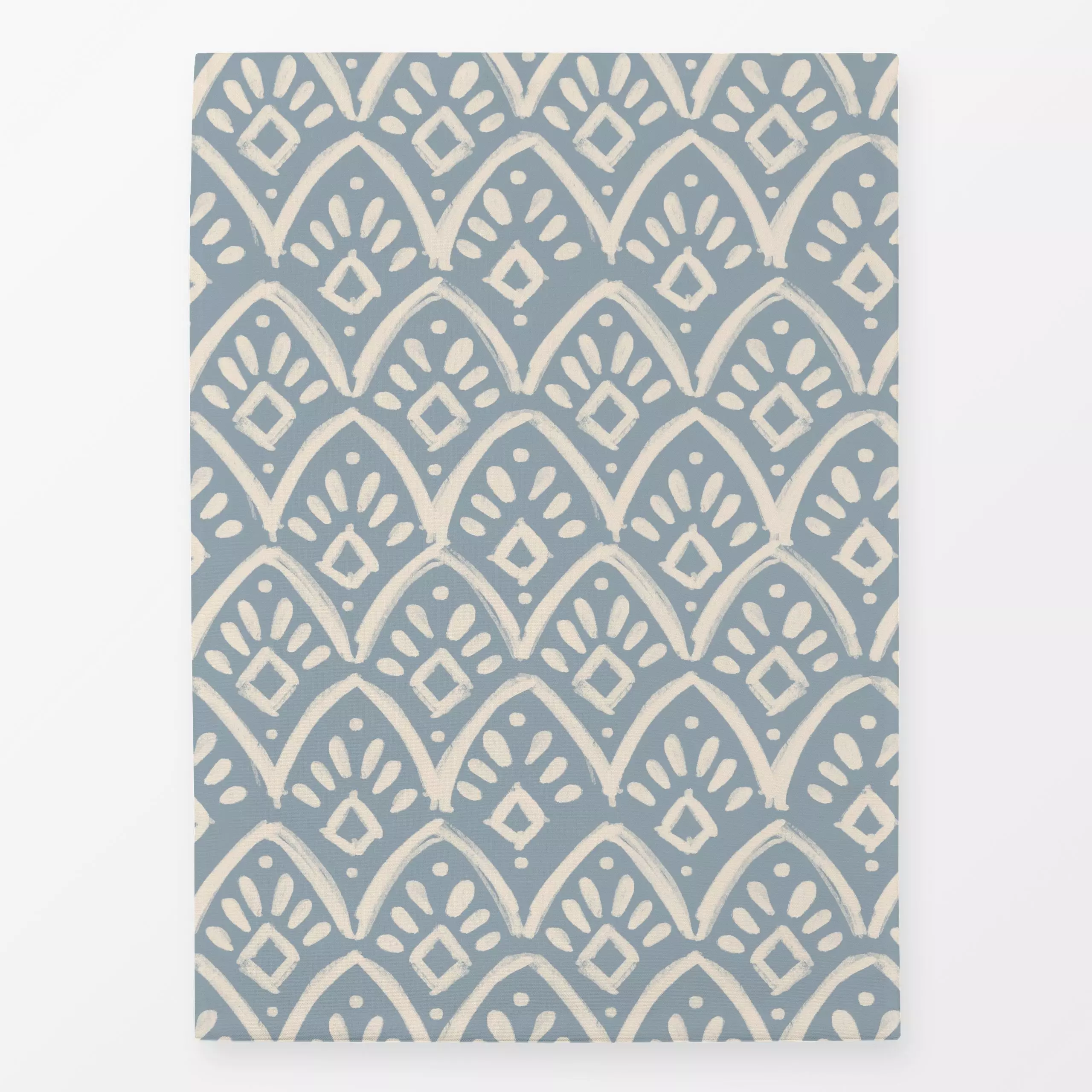 Geschirrtücher SUN ETHNO Graublau - Symbole & Muster - von „Kruth Design"; Garten, Sommer, Ethno, outdoor, ikat, Balkon, Gar...