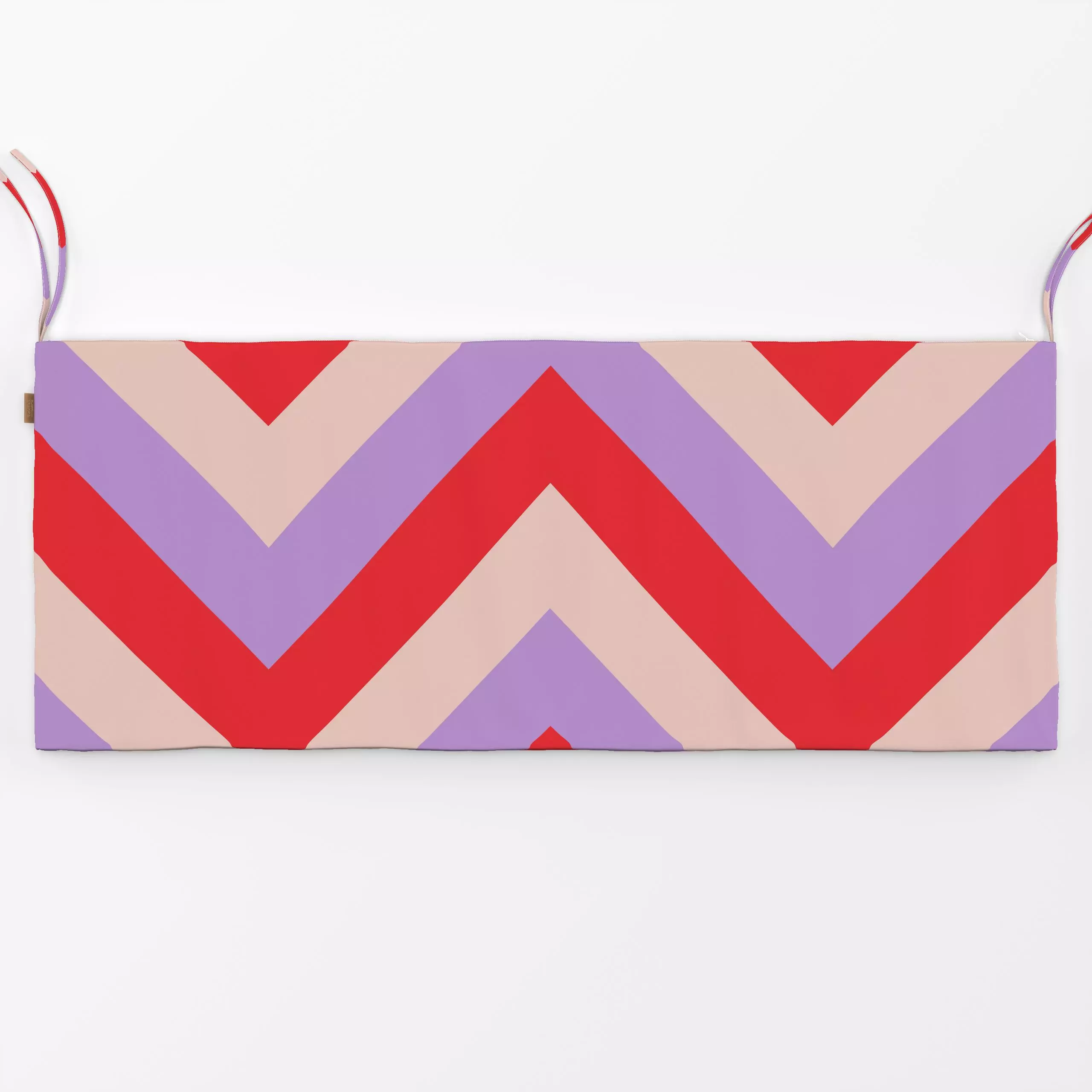 Bankauflage ZACK - Symbole & Muster - von „Julia Schumacher"; Streifen, Zickzack, lila, colorful, gestreift, juliaschumacher...