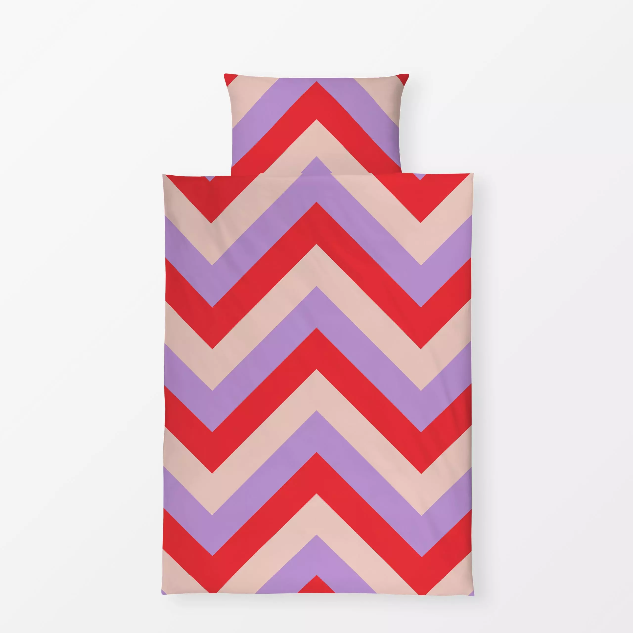 Bettwäsche ZACK - Symbole & Muster - von „Julia Schumacher"; Streifen, Zickzack, lila, colorful, gestreift, juliaschumacher,...