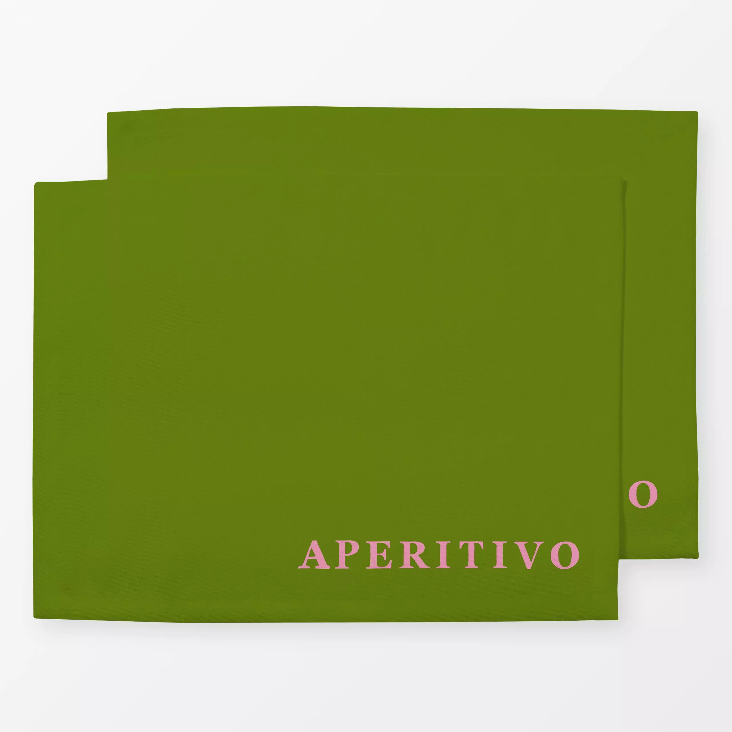 Tischset Aperitivo Typo Grün, Spruch, Essen & Trinken, Sommer, von Sophie Augustin Illustration
