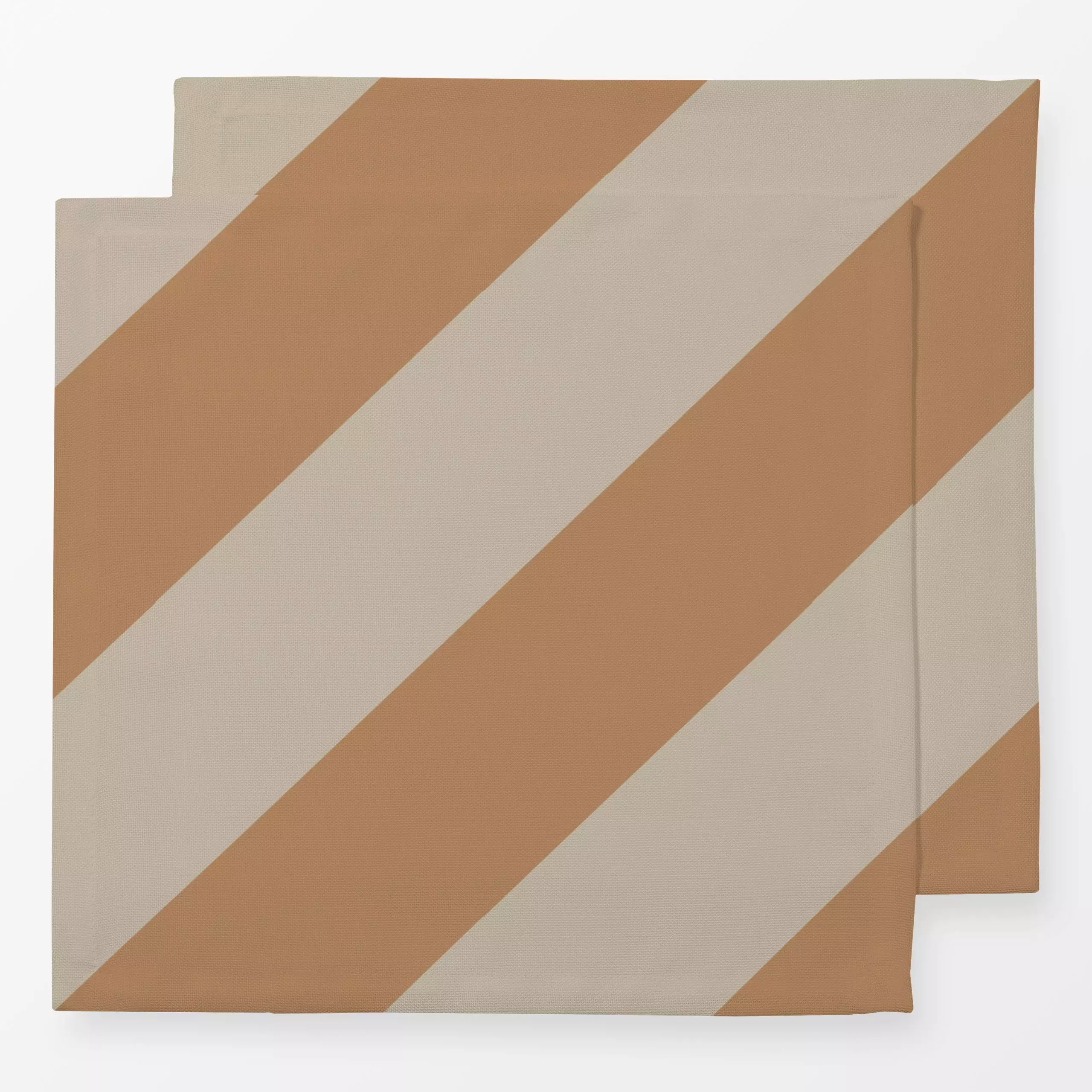 Servietten Diagonale Streifen Braun&Beige - Herbst, Winter, Symbole & Muster - von „Lisa Jasmin Bauer"; minimal, Streifen, C...