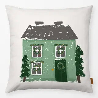 Kissen Häuschen grün