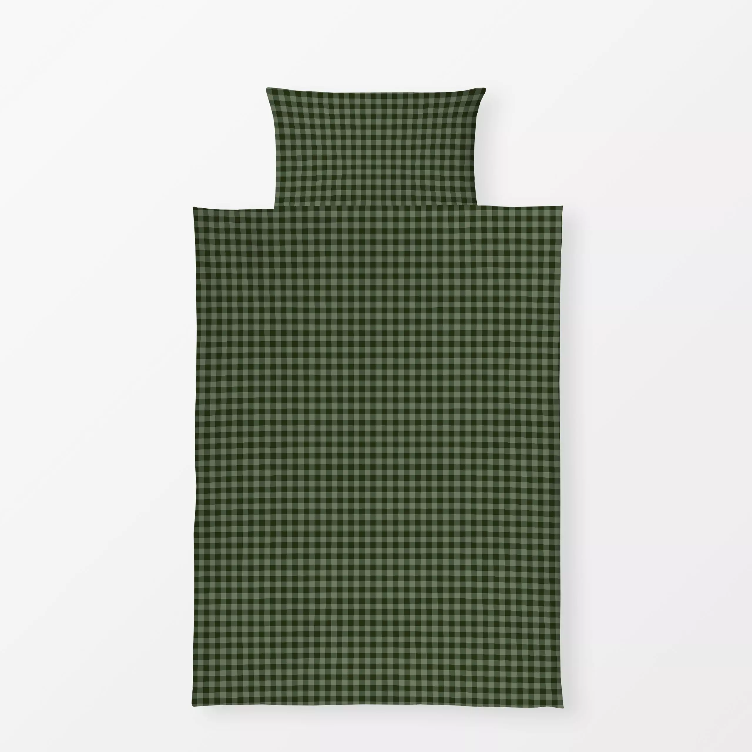Bettwäsche Karo grün II - Herbst, Symbole & Muster - von „Julia Schumacher"; Wald, Karo, Karos, kariert, gingham, juliaschum...
