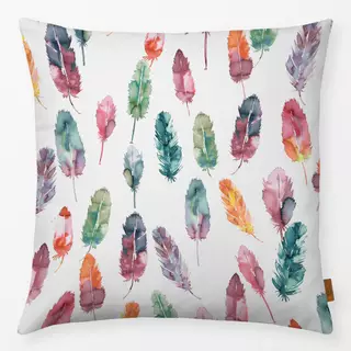 Kissen Aquarell Frühling Boho Feder