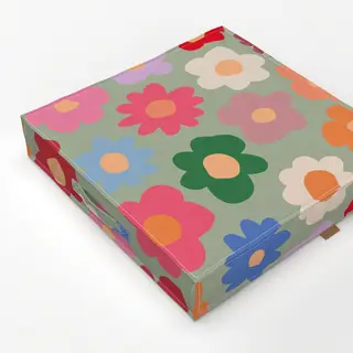 Bodenkissen Daisy Allover grün