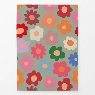 Geschirrtücher Daisy Allover grün